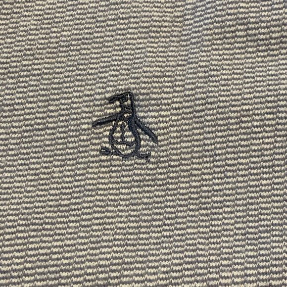 Penguin Men's Shirt Short Sleeve Gray Heritage Slim Fit Size M - Picture 5 of 8